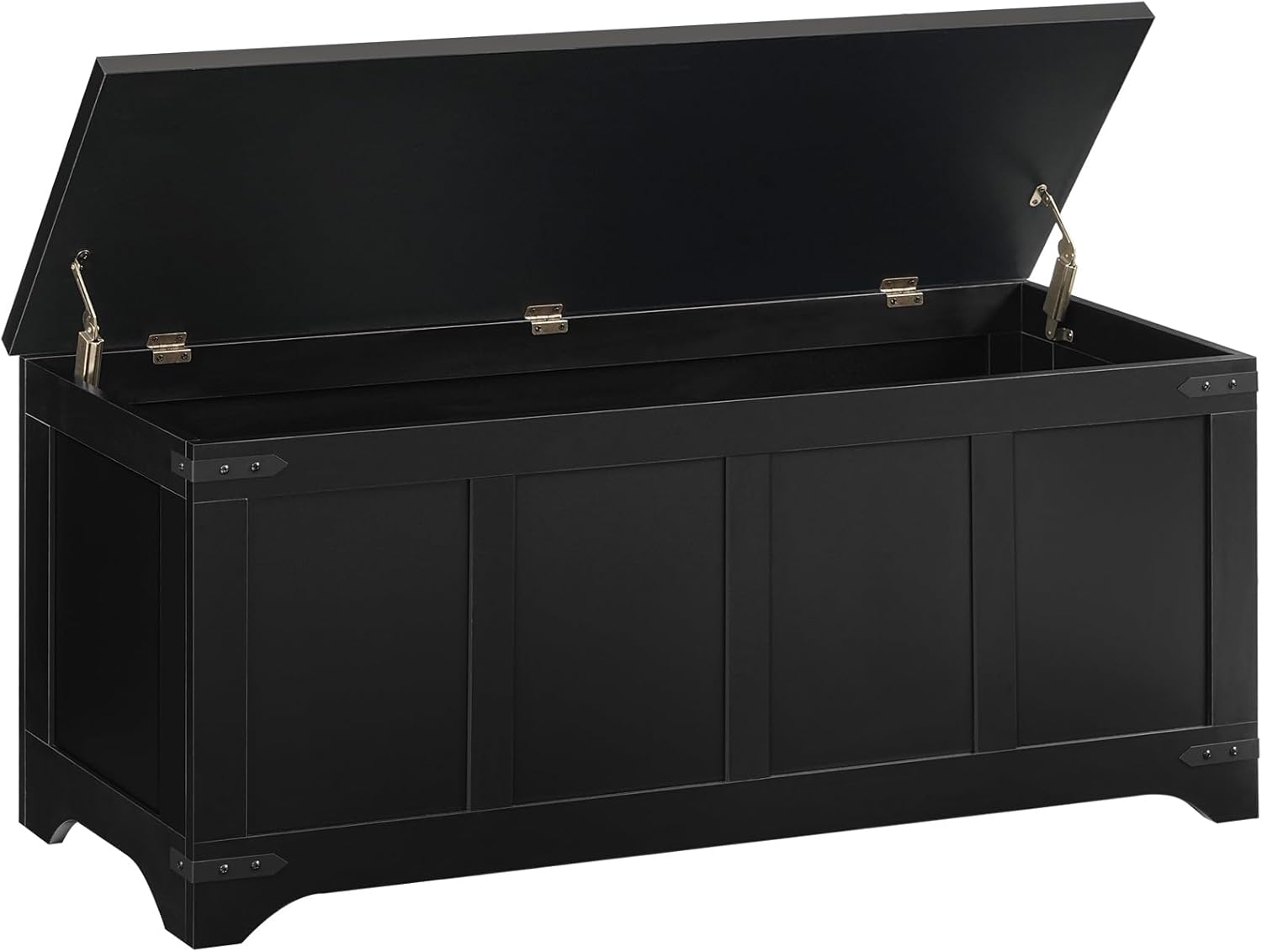 Storage Chest, 47.2" Storage Trunk with 2 Safety Hinges, Wooden Toy Chest, Entryway Shoe Bench, Large Toy Box for Kids Room, Bedroom, Living Room, Greige SCHG4901