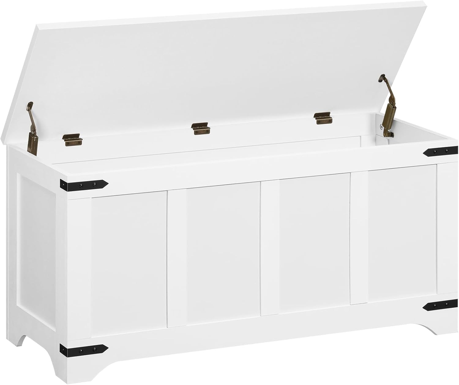 Storage Chest, 47.2" Storage Trunk with 2 Safety Hinges, Wooden Toy Chest, Entryway Shoe Bench, Large Toy Box for Kids Room, Bedroom, Living Room, Greige SCHG4901