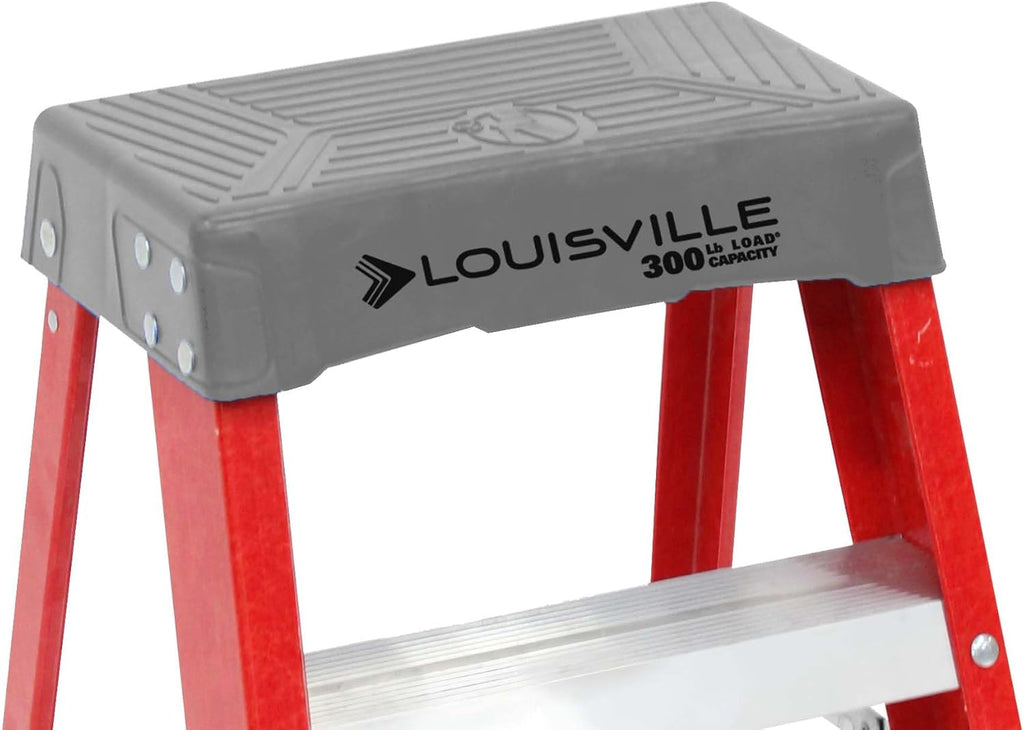 Louisville Ladder 2-Foot Fiberglass Step Stool Industrial, 300-Pound Load Capacity, Type IA, FS1502