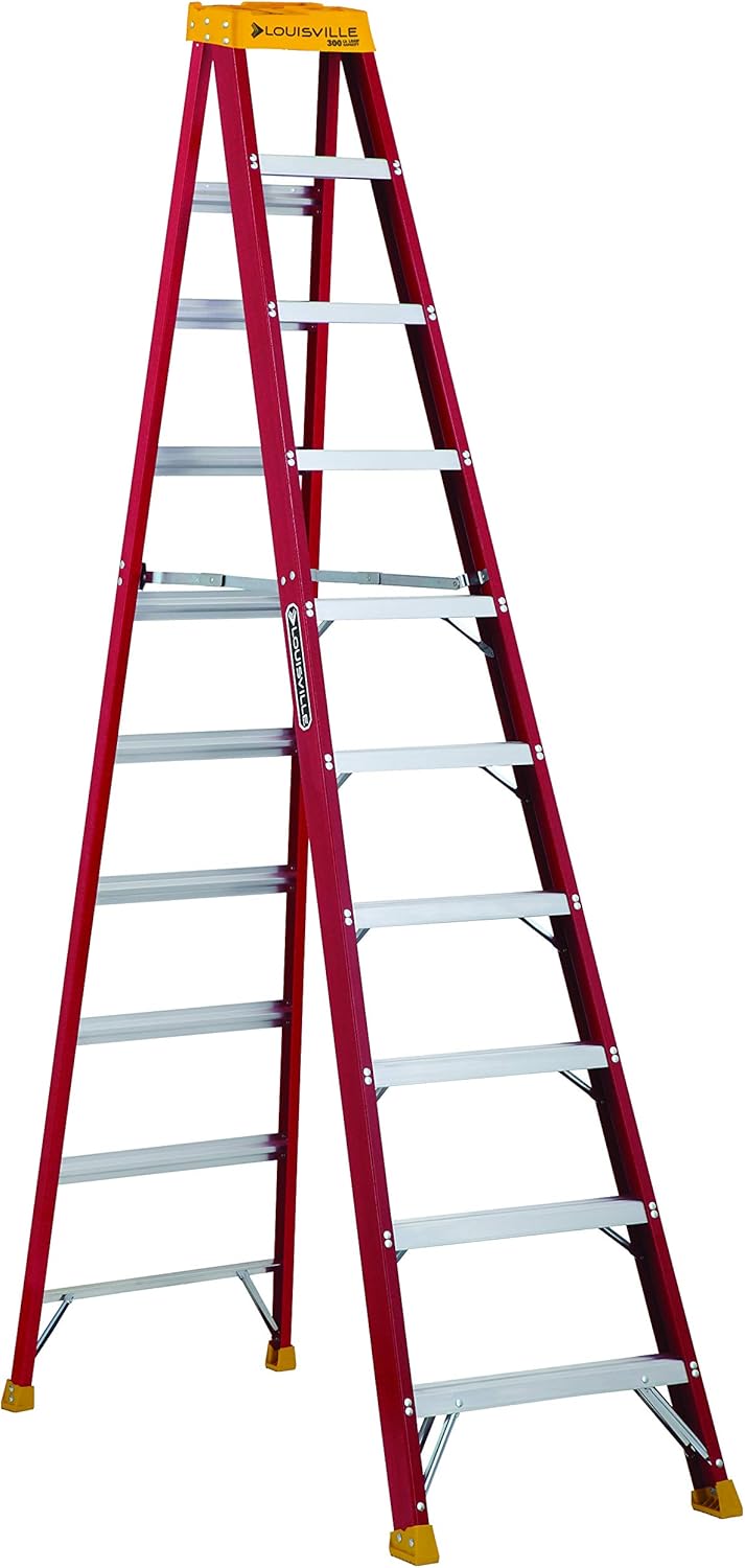 Louisville Ladder 4-Foot Fiberglass Step Ladder, 300-Pound Load Capacity, Type IA, L-3016-04