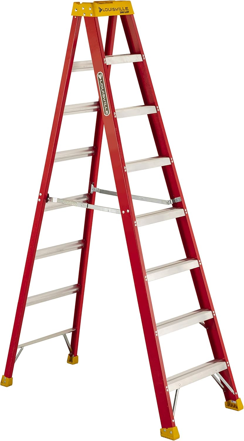 Louisville Ladder 4-Foot Fiberglass Step Ladder, 300-Pound Load Capacity, Type IA, L-3016-04