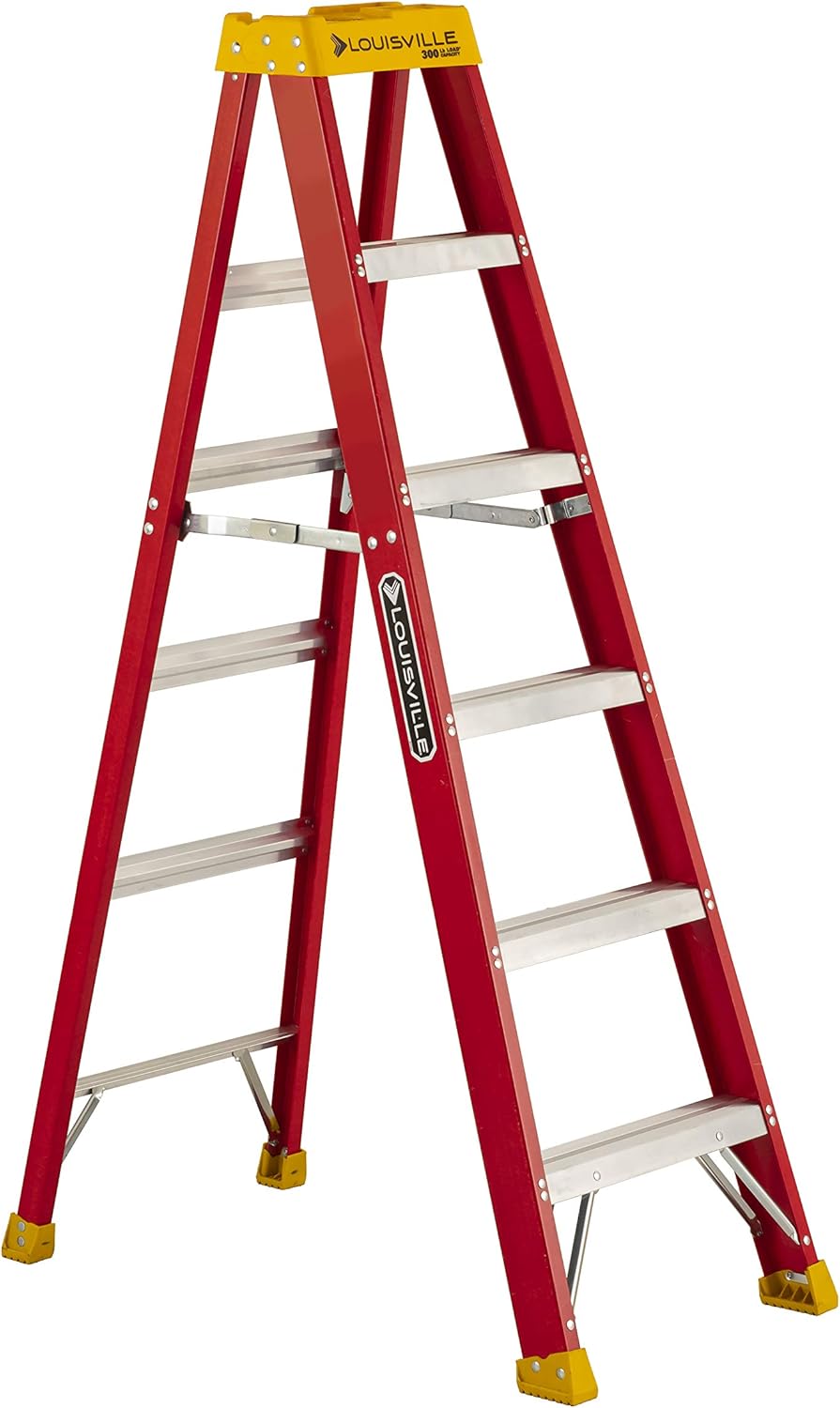 Louisville Ladder 4-Foot Fiberglass Step Ladder, 300-Pound Load Capacity, Type IA, L-3016-04