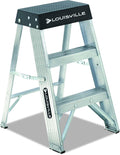 Louisville Ladder 2-Foot Aluminum Step Stool Industrial, 300-Pound Load Capacity, Type IA, AS3002